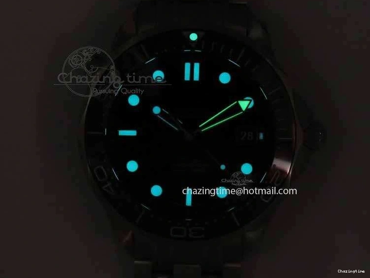 0227 Seamaster 300M SS MK 1:1 Best Edition Black Dial Ceramic Bezel On SS Bracelet A TopPick 8177